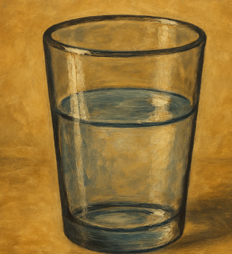 Das Glas ist nur halb voll